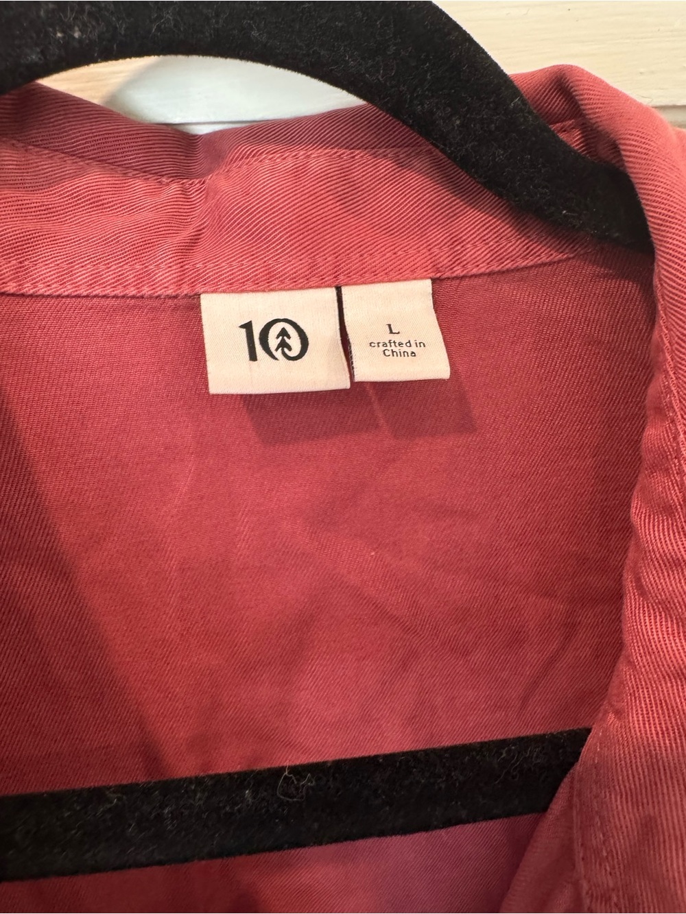 Tentree  Button-Up Shirt Dress in Deep Mauve - Picture 3 of 4